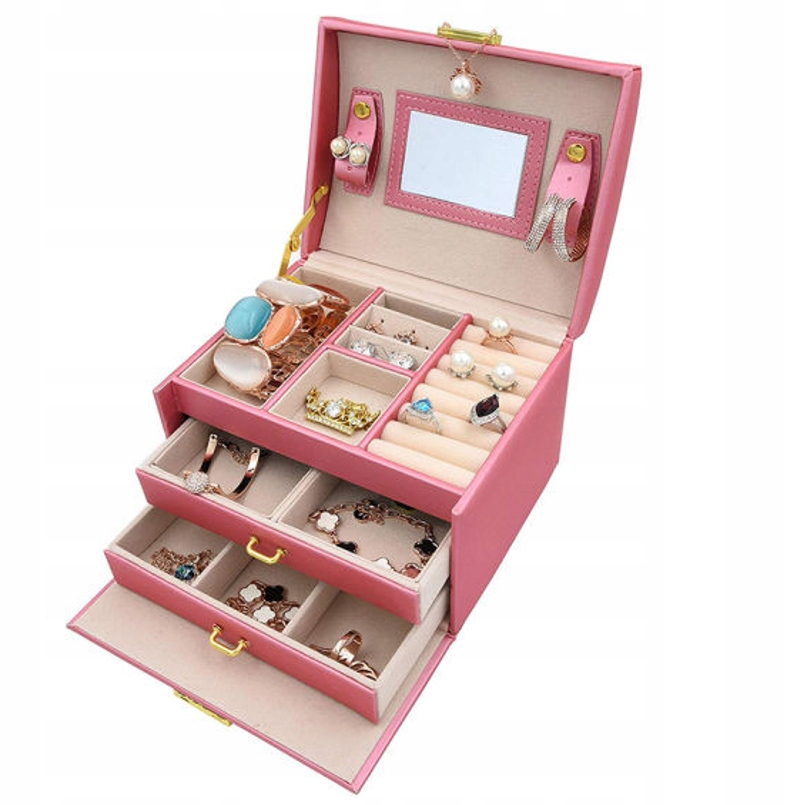 

Szkatułka Pudełko Organizer Na Biżuterię Nowy D179