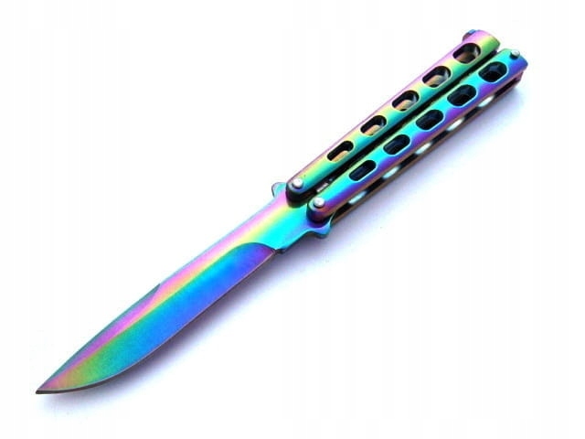 

Nóż Motylek Butterfly Balisong Motylkowy Rainbow