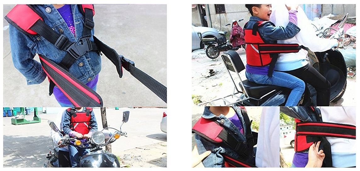 PAS BEZPIECZEŃSTWA DLA DZIECKA SZELKI NA MOTOR ODBLASK Producent bez marki