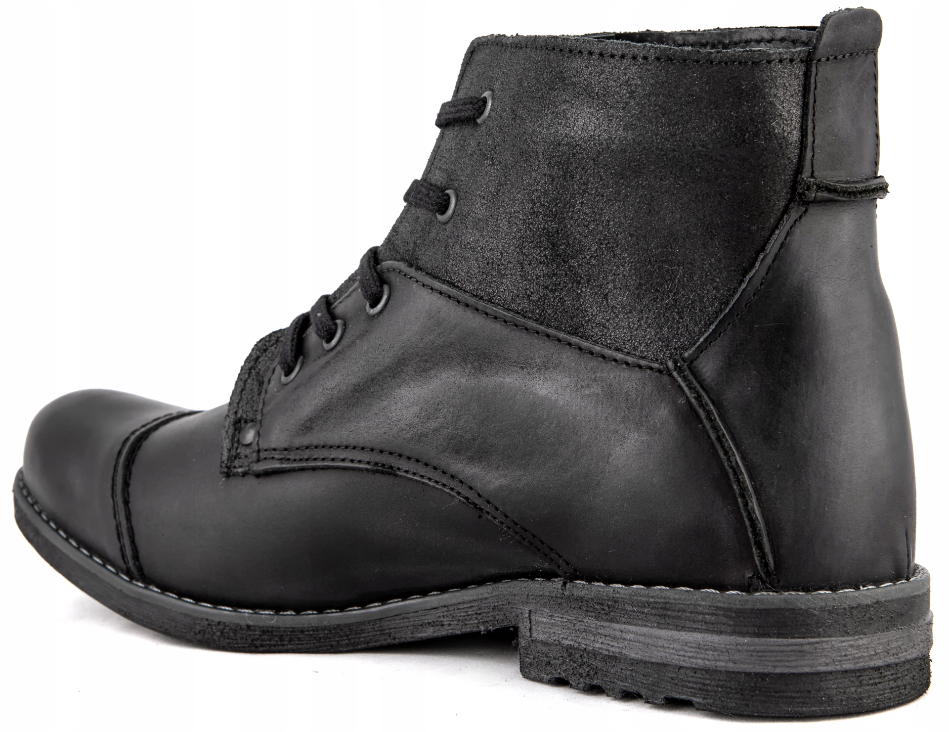 Buty męskie zimowe POLSKIE trzewiki skórzane 44 Kod producenta 812 CZ 44