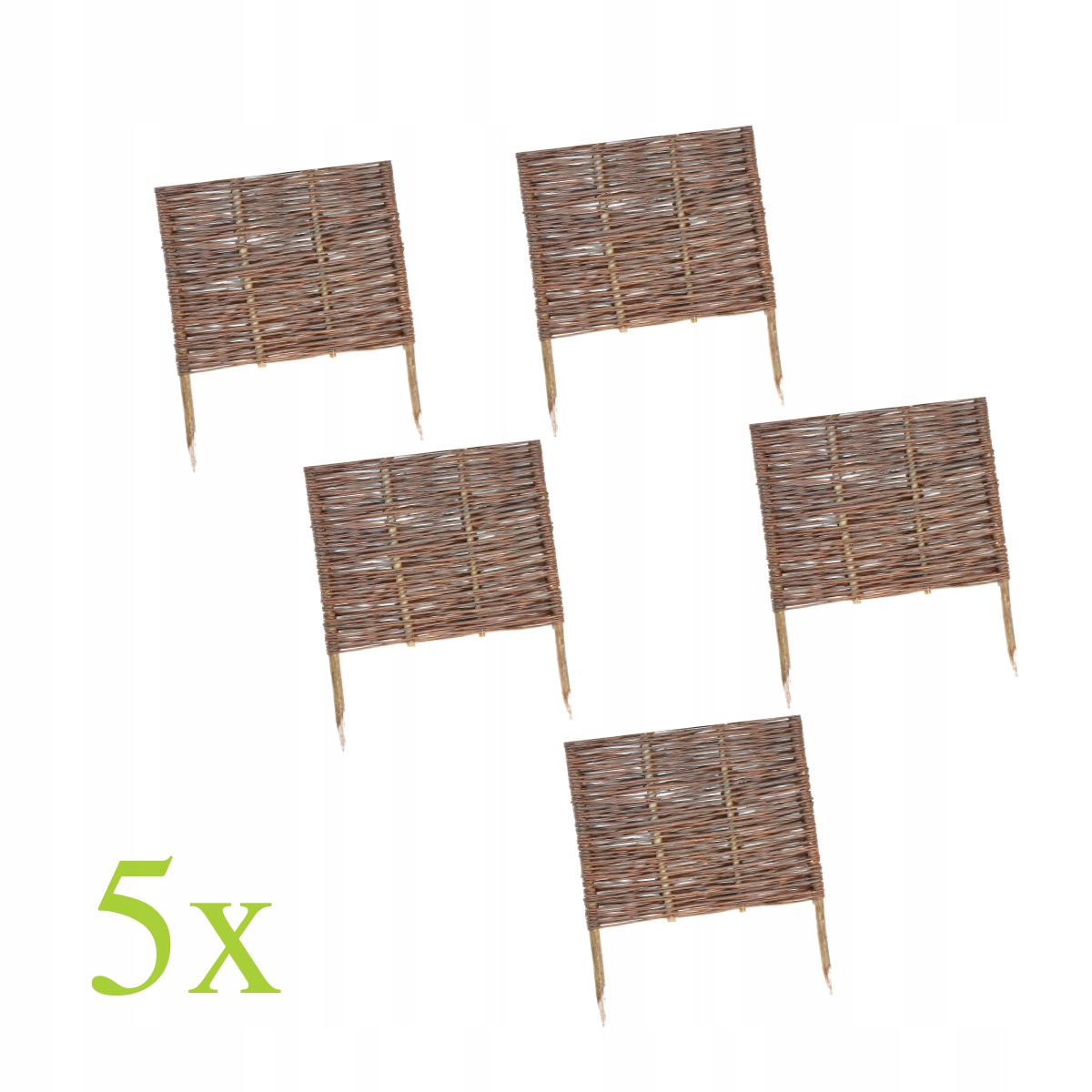 

Płotek wiklinowy obrzeże 60x60 palisada 5 Sztuk