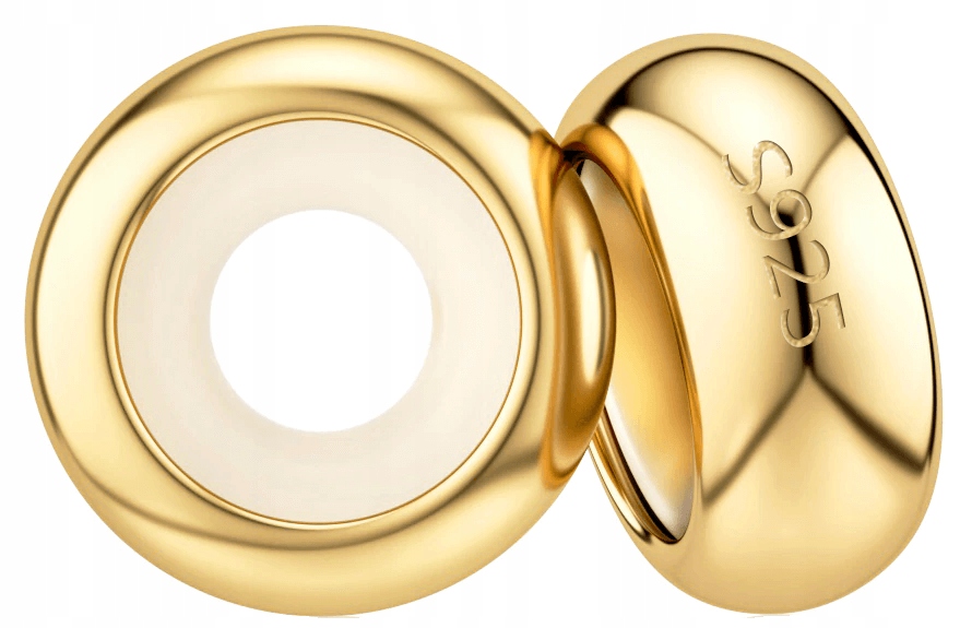 

Charms Stoper Pozłacany S925 2 Sztuki Moda Trusky