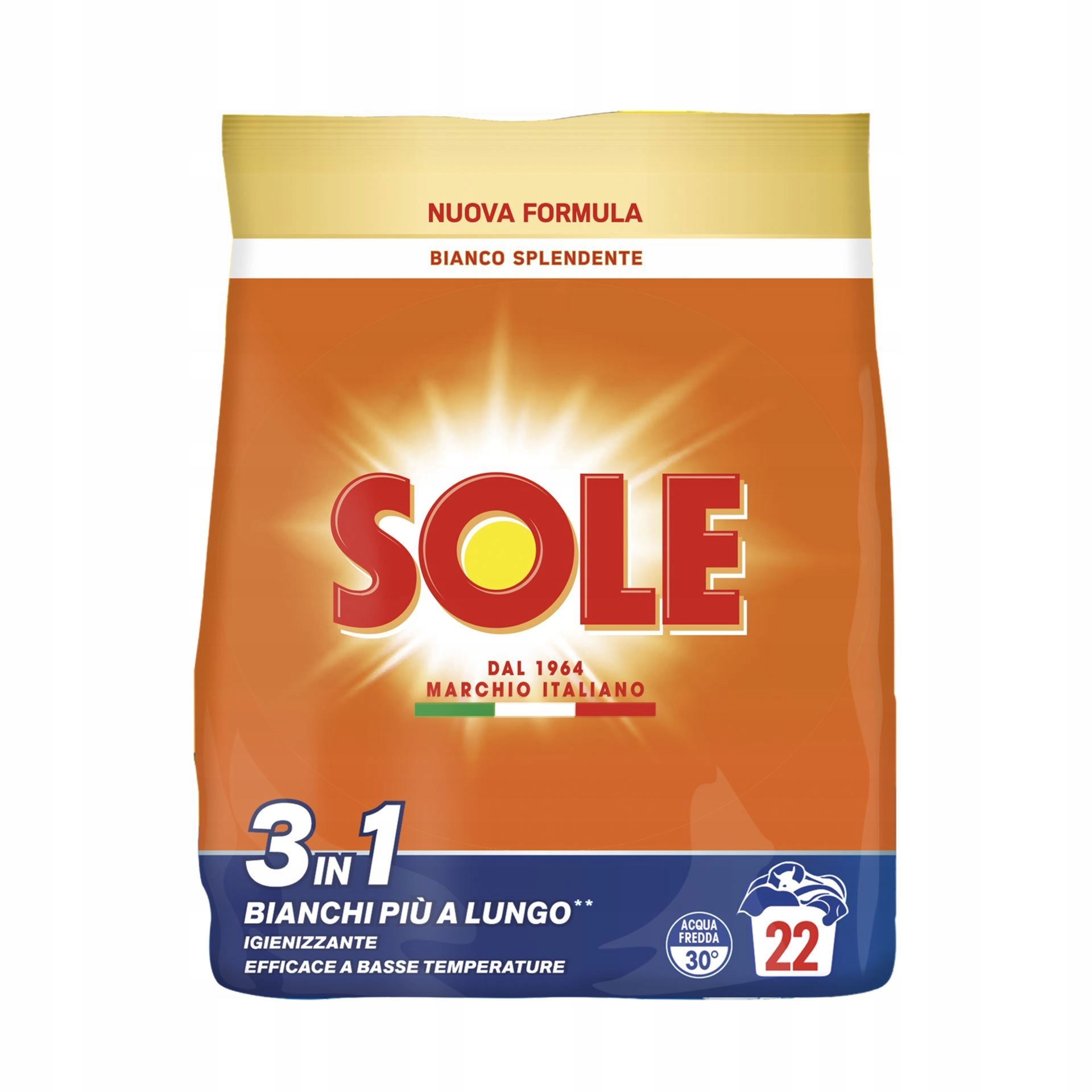 

Sole 3w1 Lśniąca biel włoski proszek do prania
