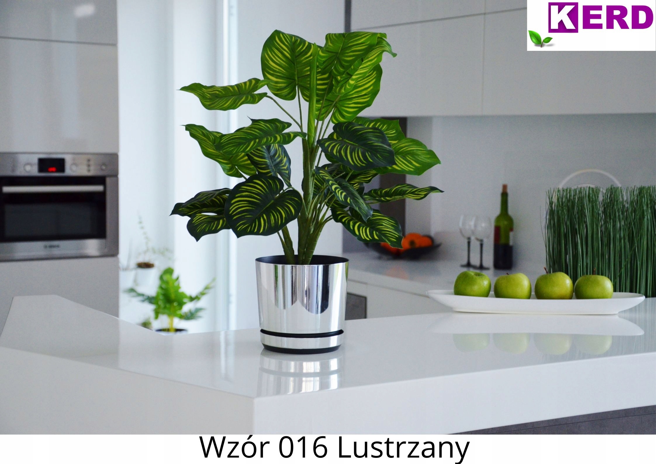 Doniczka DEKOR śr. 21 cm kolor lustrzany Marka Kerd