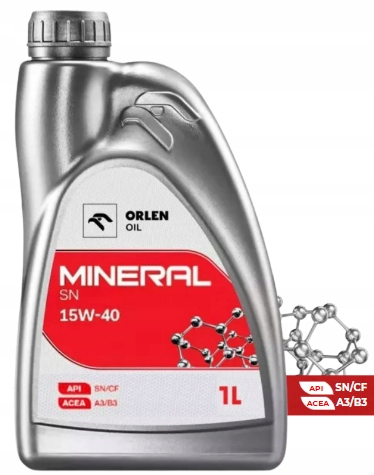 Olej Orlen Mineral Sn 15W-40 Lotos Api Sj/cf Acea A3/B3 benzyna Lpg