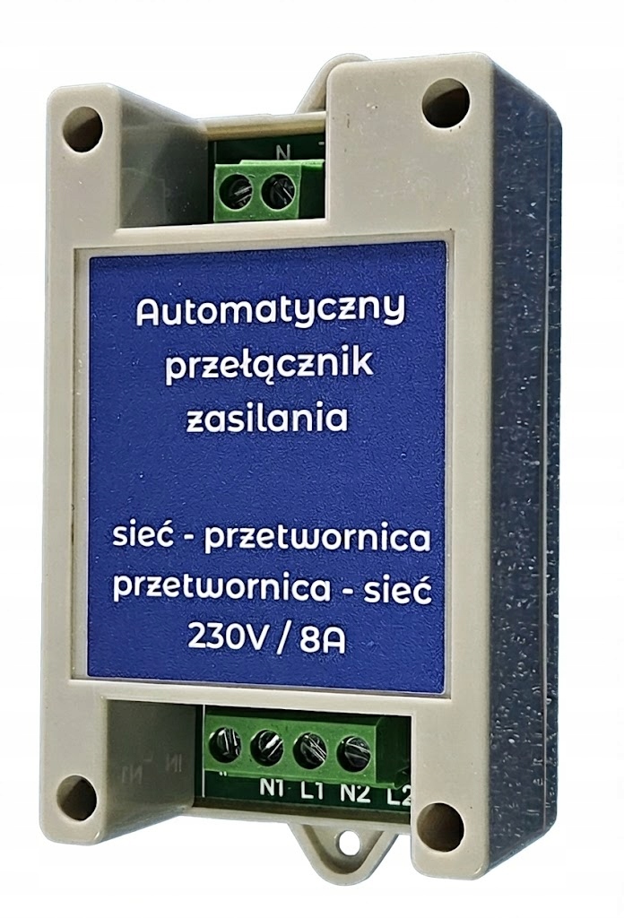 Automat Przełącznik Źródła Zasilania Sieć Przetwornica Sieć 230V 8A