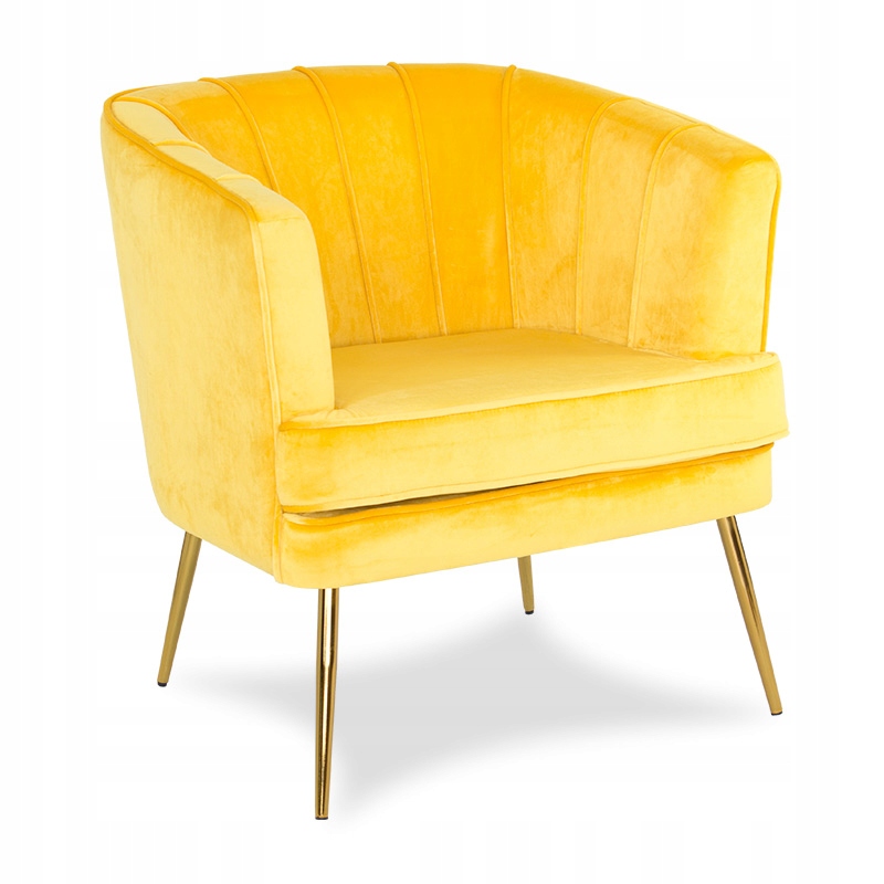 Fotel welurowy, koktajlowy. Muszla. Do salonu F109