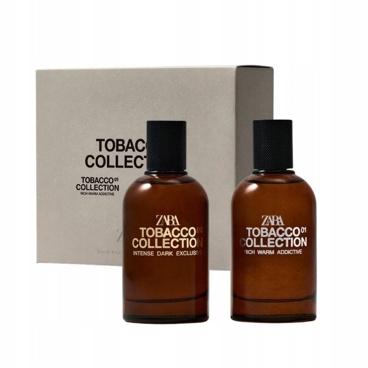 Zara #tobacco Intense Dark Exclusive Rich Warm Addictive Edt 2 X 100 ML