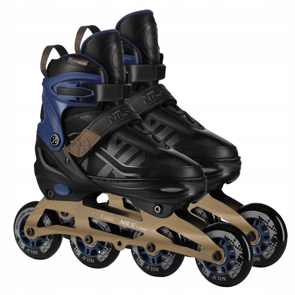 Brusle 2v1 Kolečkové Brusle Regulovatelné Rekreační Pro Mládež Kaučukové Nils 39-42