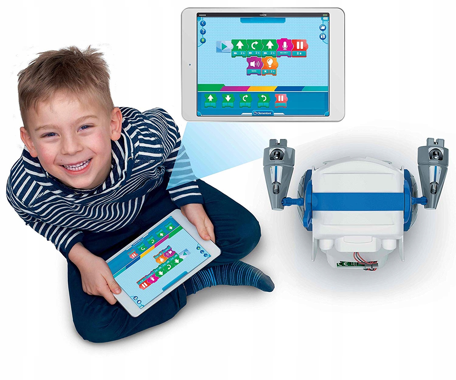 Naukowa zabawa CLEMENTONI MÓWIĄCY CYBER ROBOT Zasilanie bateryjne