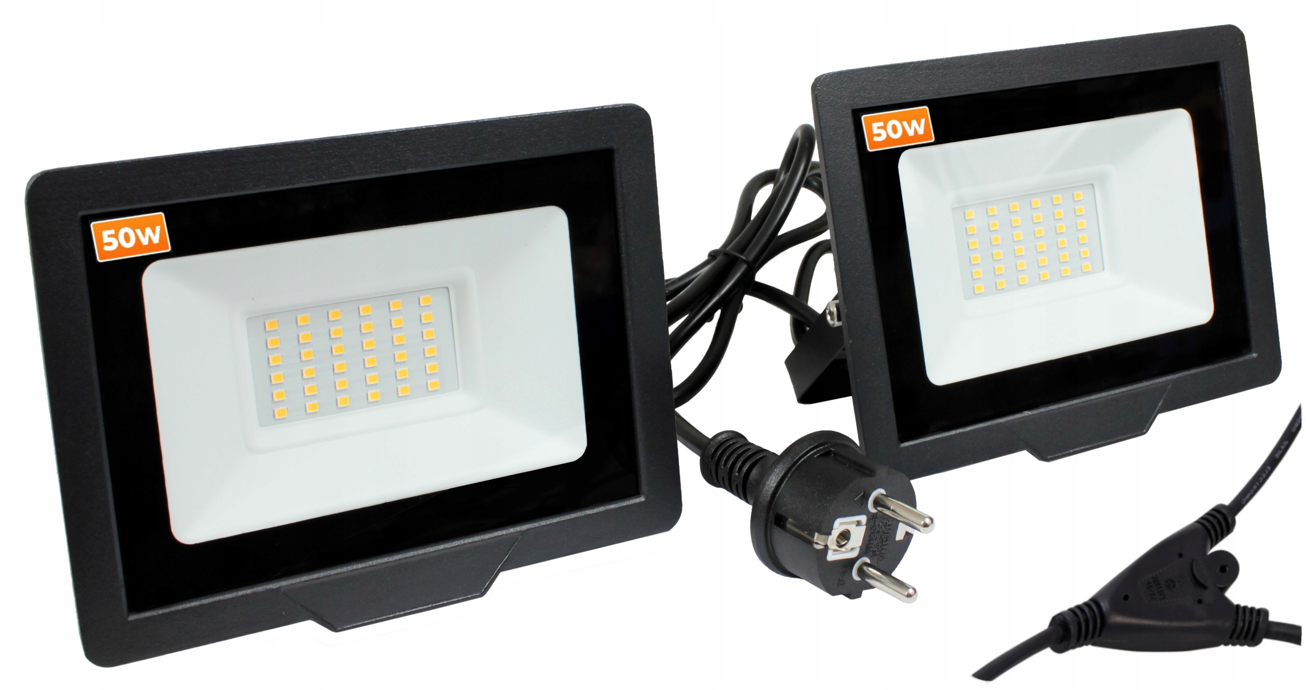 

Halogen Naświetlacz Led Budowlany 2X50W+KABEL 1,5M