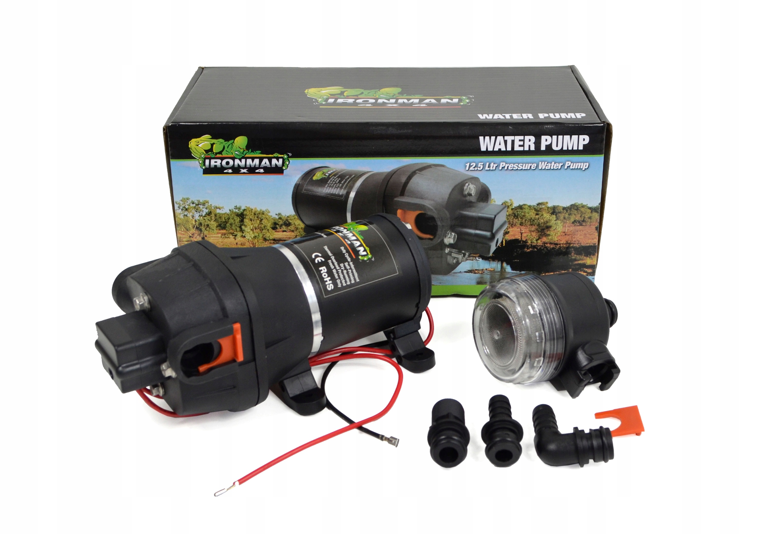 Samonasávací Elektrická Vodní Pumpa 12V 13,5 l/min průtoku vody Ironman