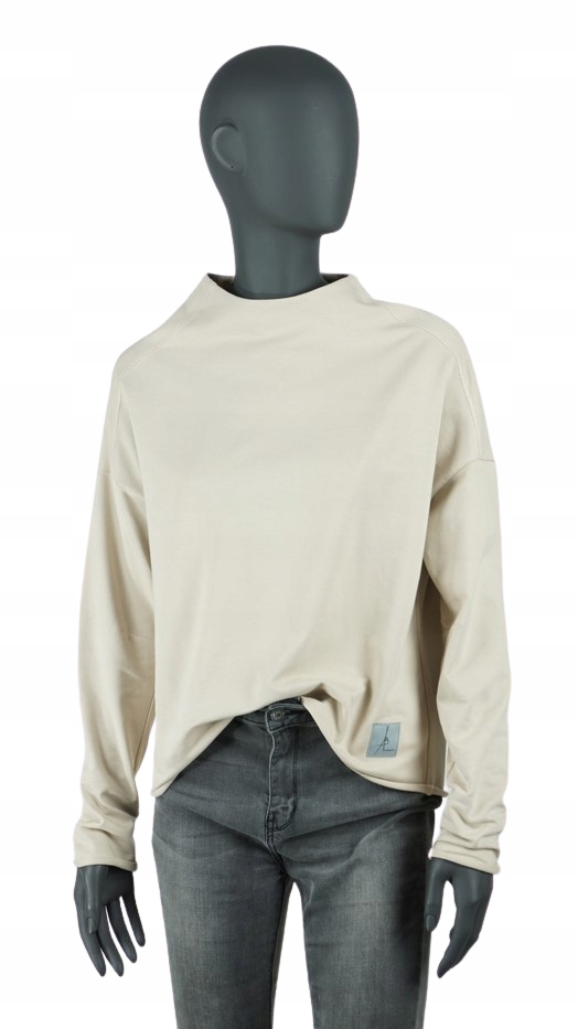 

Bluza damska oversize Xs ecru z polskiej dzianiny