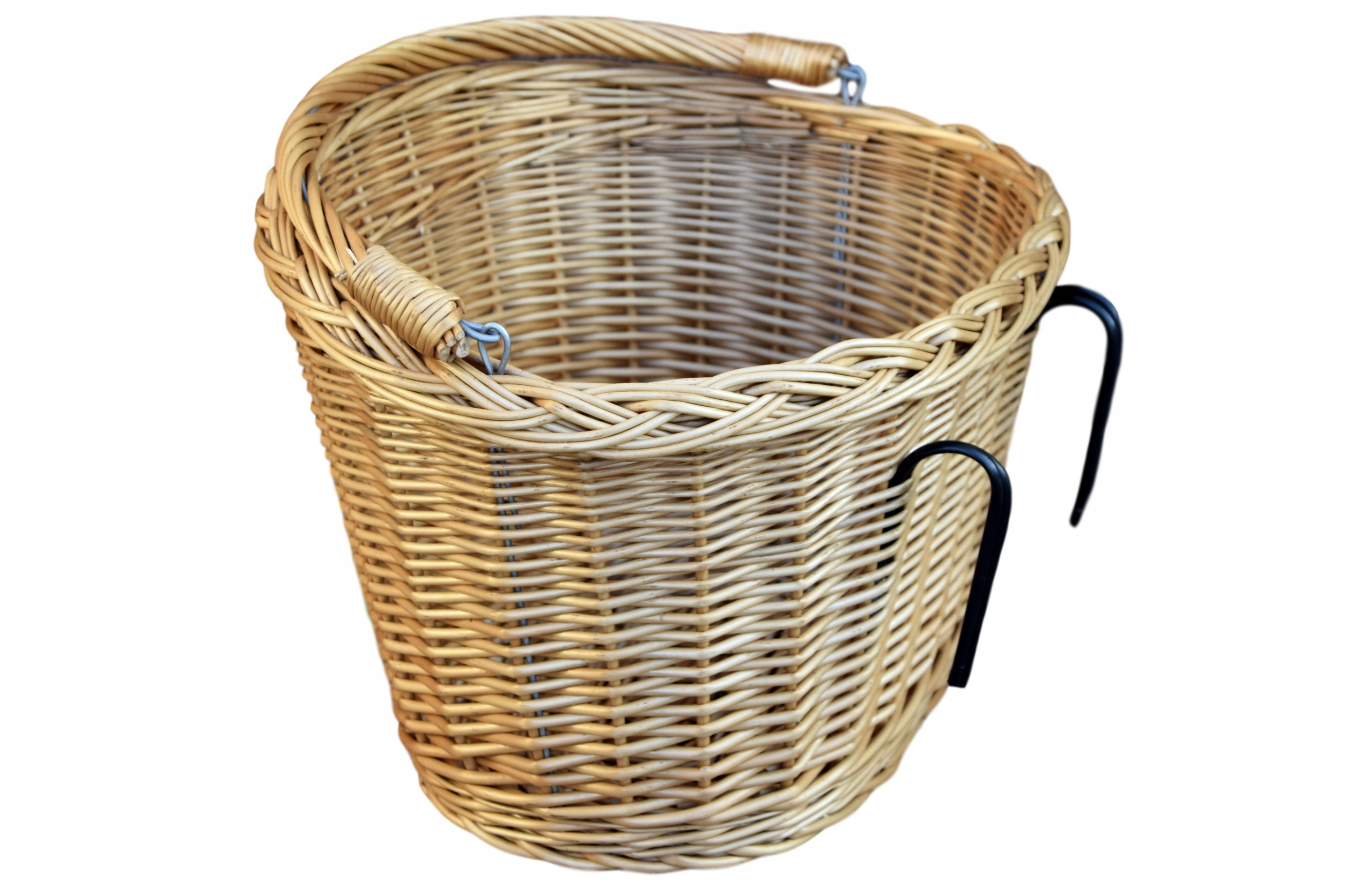 Wiklinowy koszyk rowerowy kosz na Rower na Haki