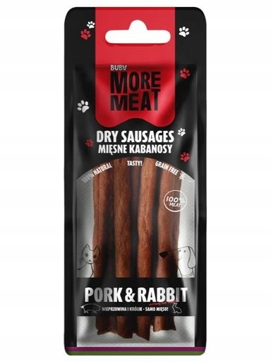 4x Buba More Meat Kabanosy vepřové králík 70 g