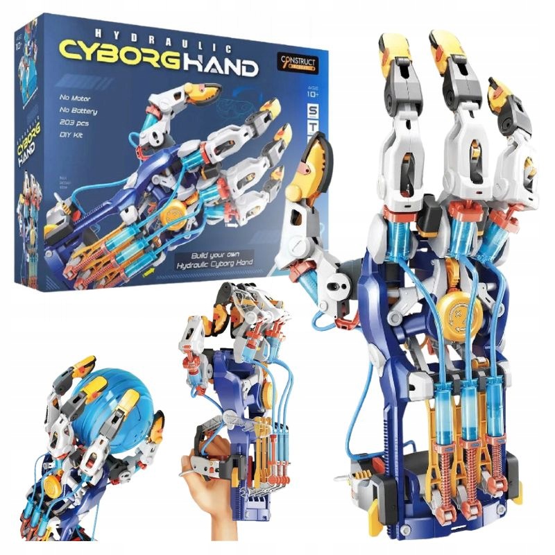 Robot Hydrauliczna Ręka Cyborga Zabawka Edukacyjna Stem Zestaw Edukacyjny