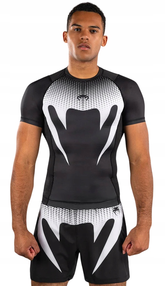 Venum Rashguard Krátký rukáv Short Sleeve No Gi Black/White S