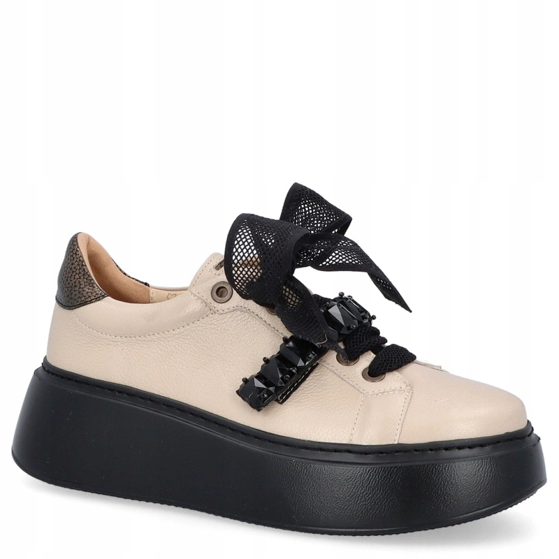 Dámské kožené tenisky Tymoteo 2766 Béžové 39