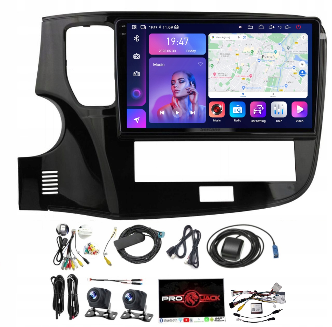 Rádio Navigácia Carplay Android Mitshubishi Outlander 2018-2020 8/256GB Sim