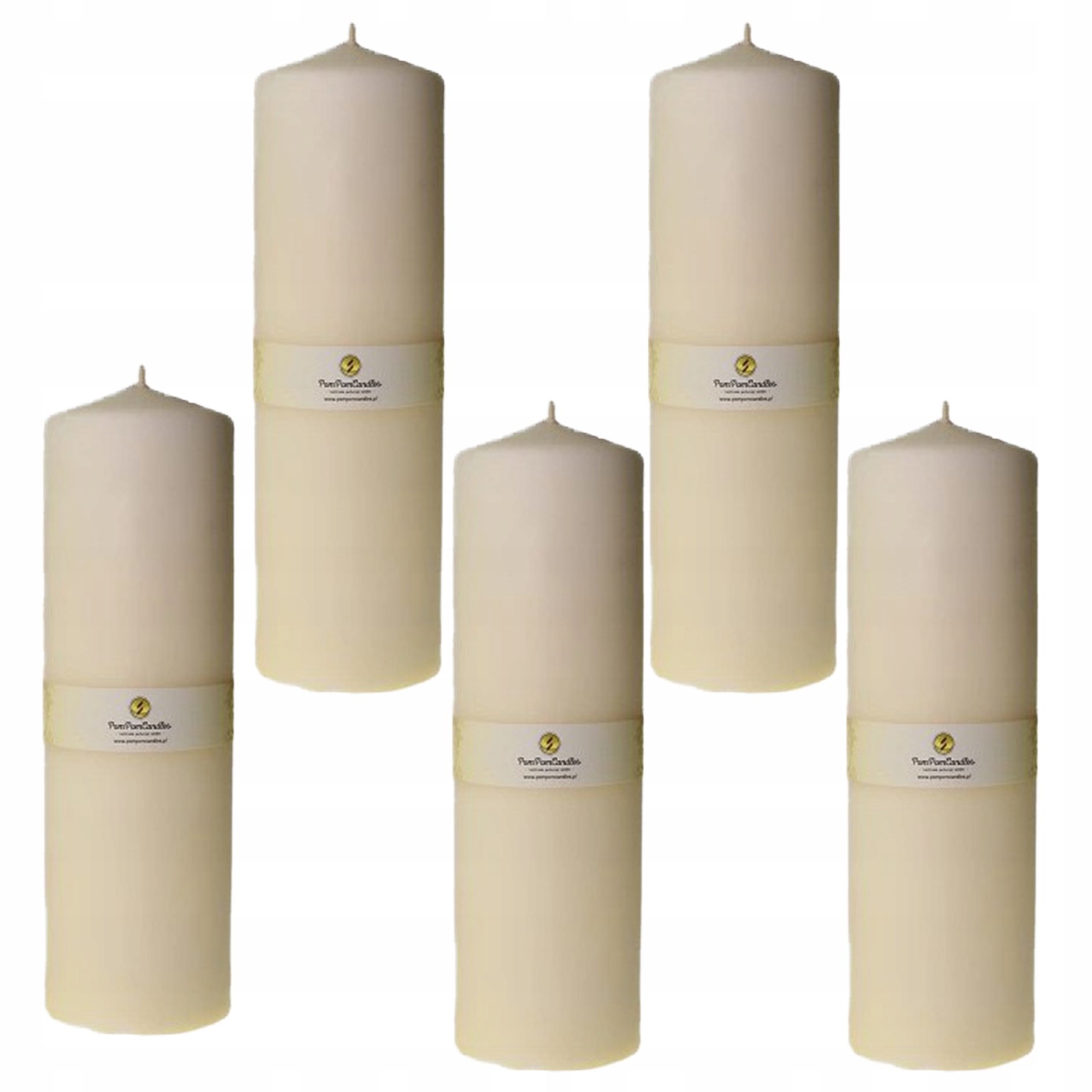 

Zestaw Świeczek Walec 5 Szt 6,5X20 CM Ecru