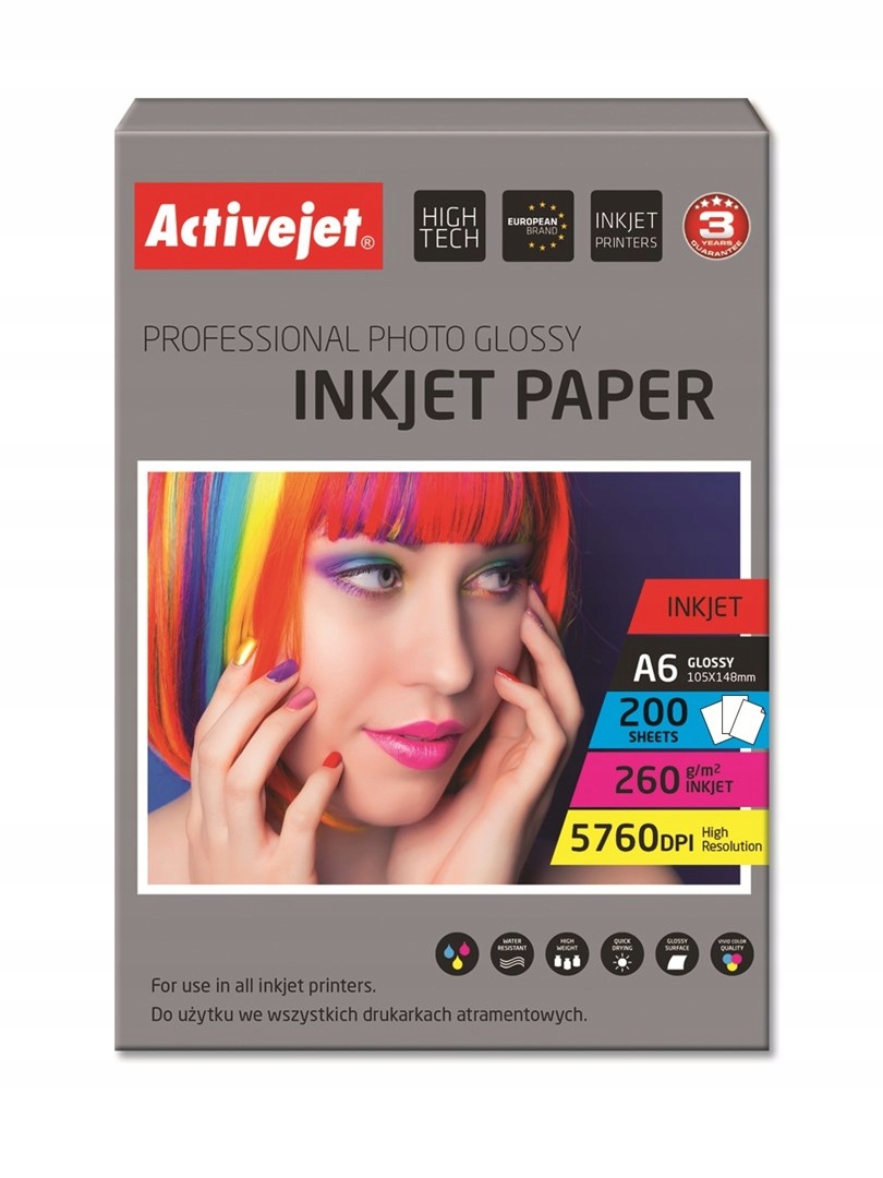 Papier foto błyszczący Activejet AP6-260GR200 (A6;