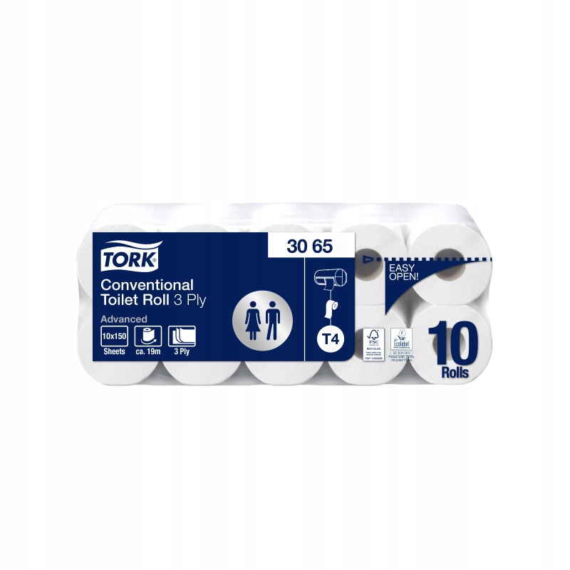 

Tork 3065 Papier toaletowy rolka, 3w, advanced, T4