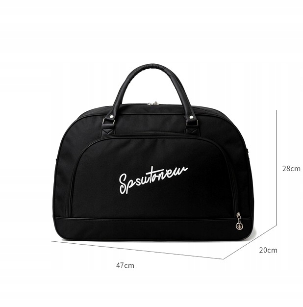 Damska Torba podróżna A4 do samolotu bagaż podręczny XL Czarna na Basen Kolor czarny