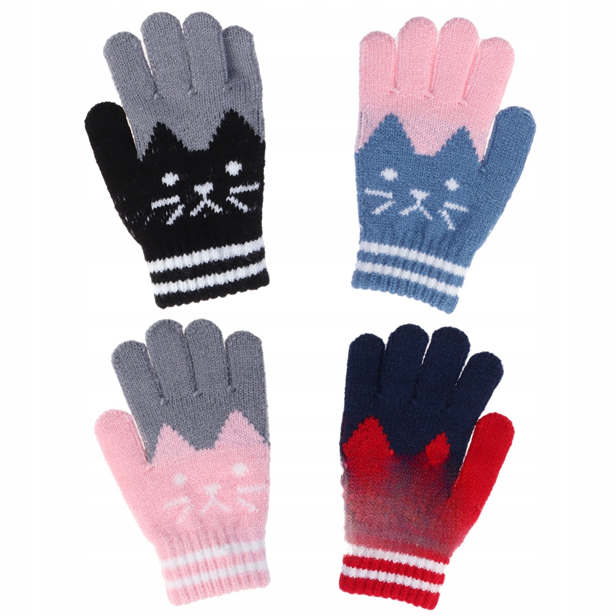 ZIMOWE RĘKAWICE DZIECIĘCE CIEPŁE RĘKAWICE Z IMITACJI WEŁNY