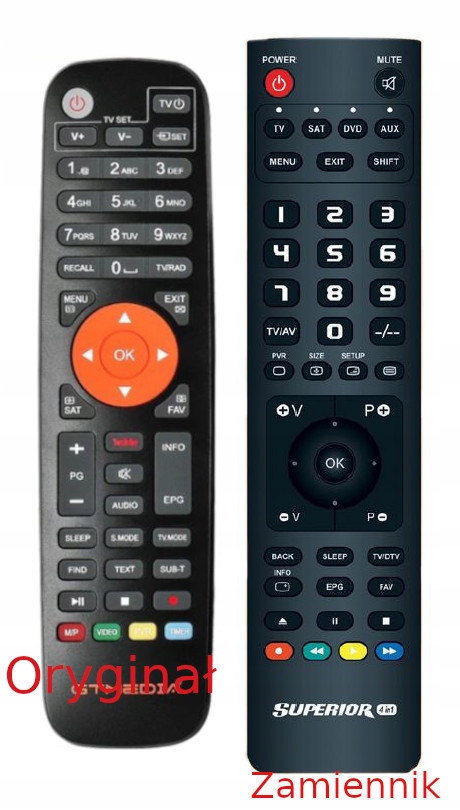 

Pilot zamiennik do Gt Media V7 Freesat V7