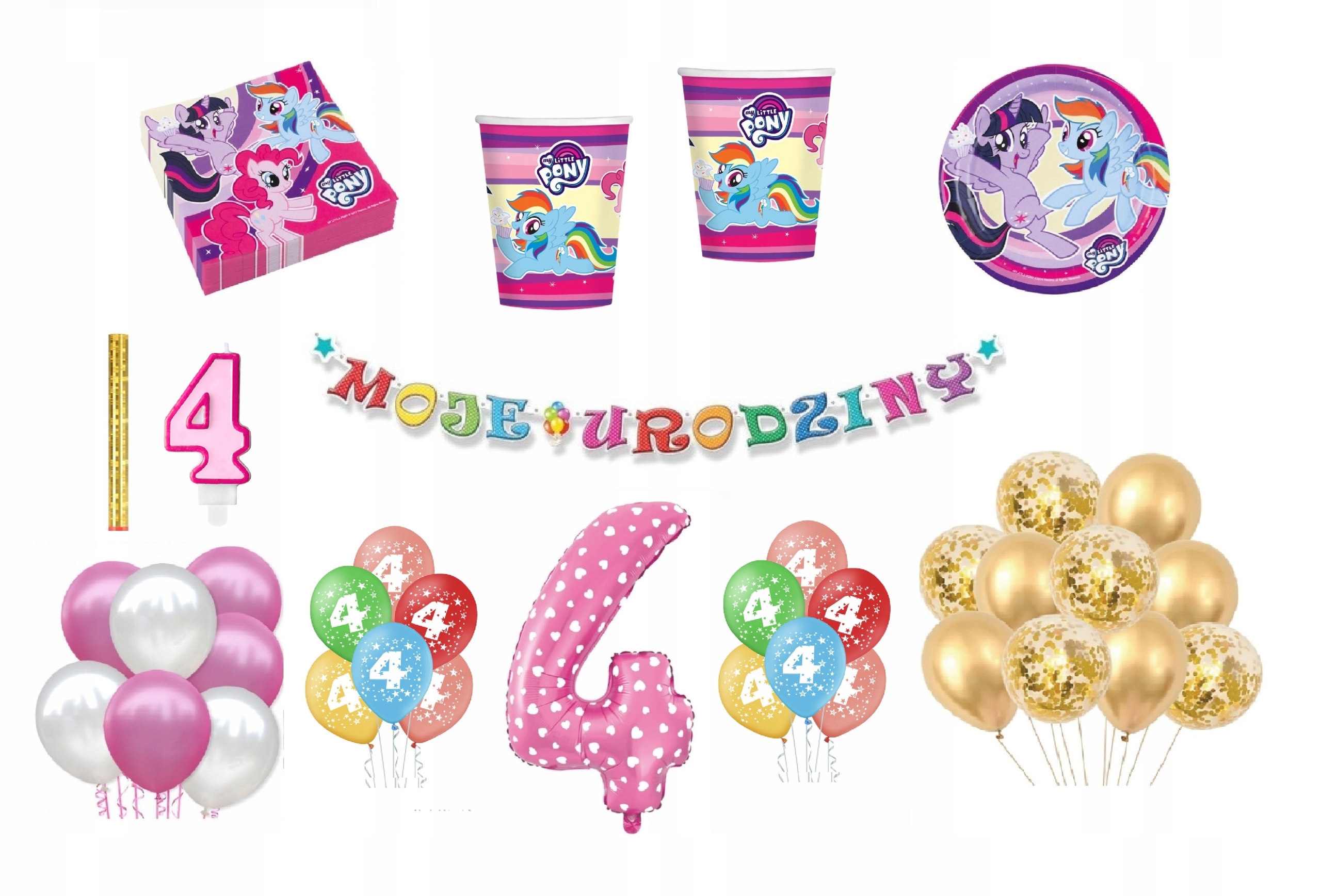 

Zestaw My Little Pony 4 Urodziny Balony