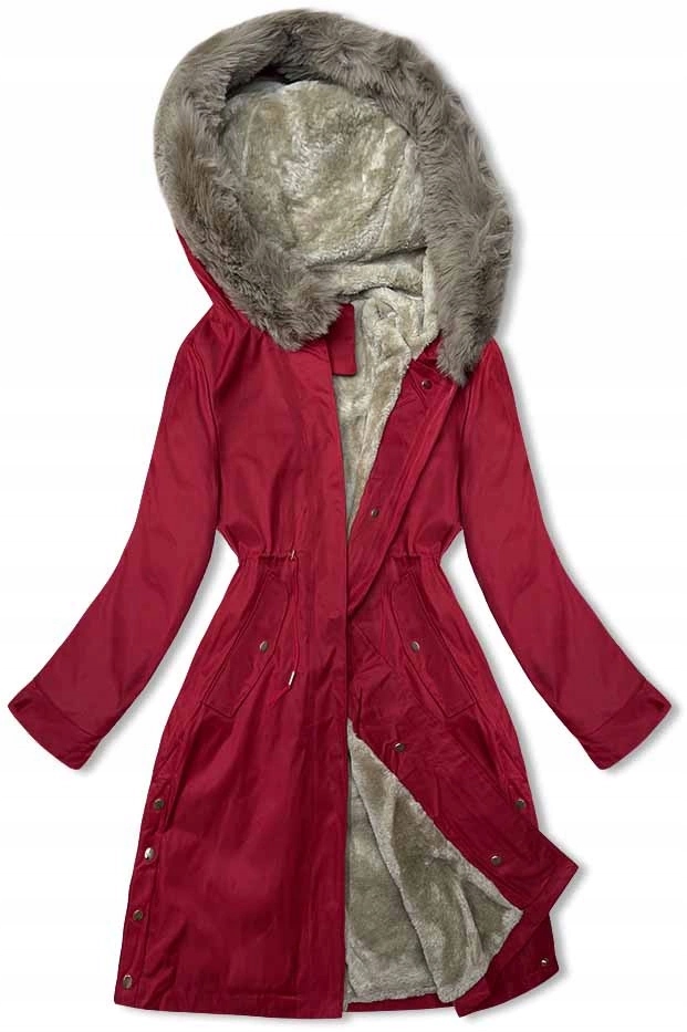 Parka Na Kožešině 5M3180 Červená S (36)