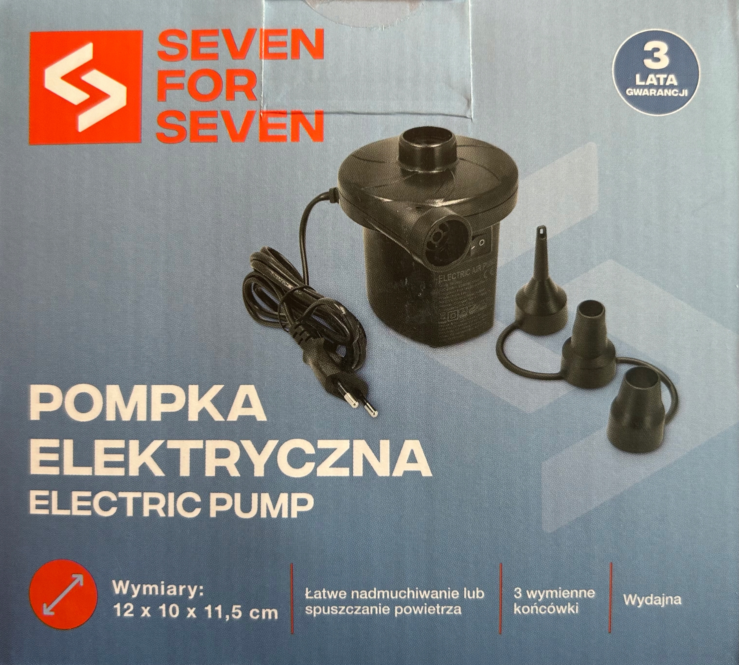 Pompka elektryczna sieciowa Seven For 7 końcówki zestaw