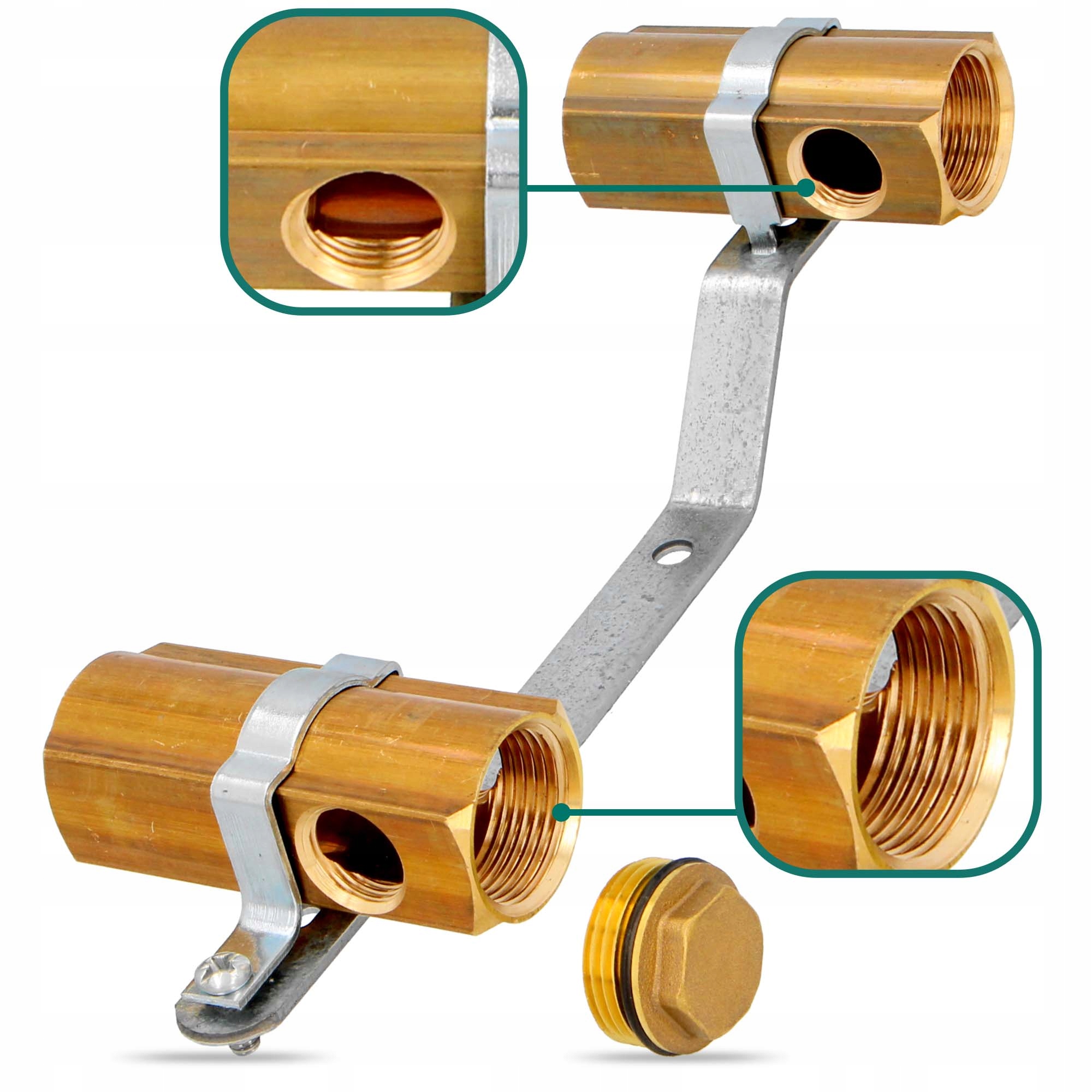 ROZDZIELACZ PODŁOGÓWKI Ogrzewania CO Podłogowego 2 OBWODY Sekcje GRZEJNIKÓW Marka Millto