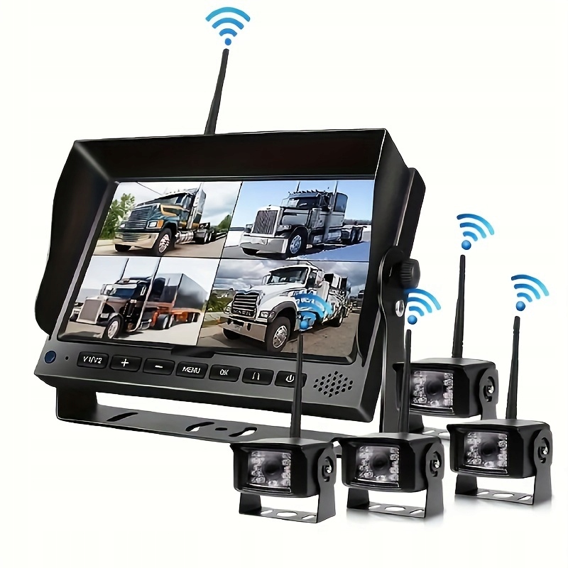 4CH Wireless Back Up Camera System, 2.4G Digital Reversing Aid Stan opakowania oryginalne