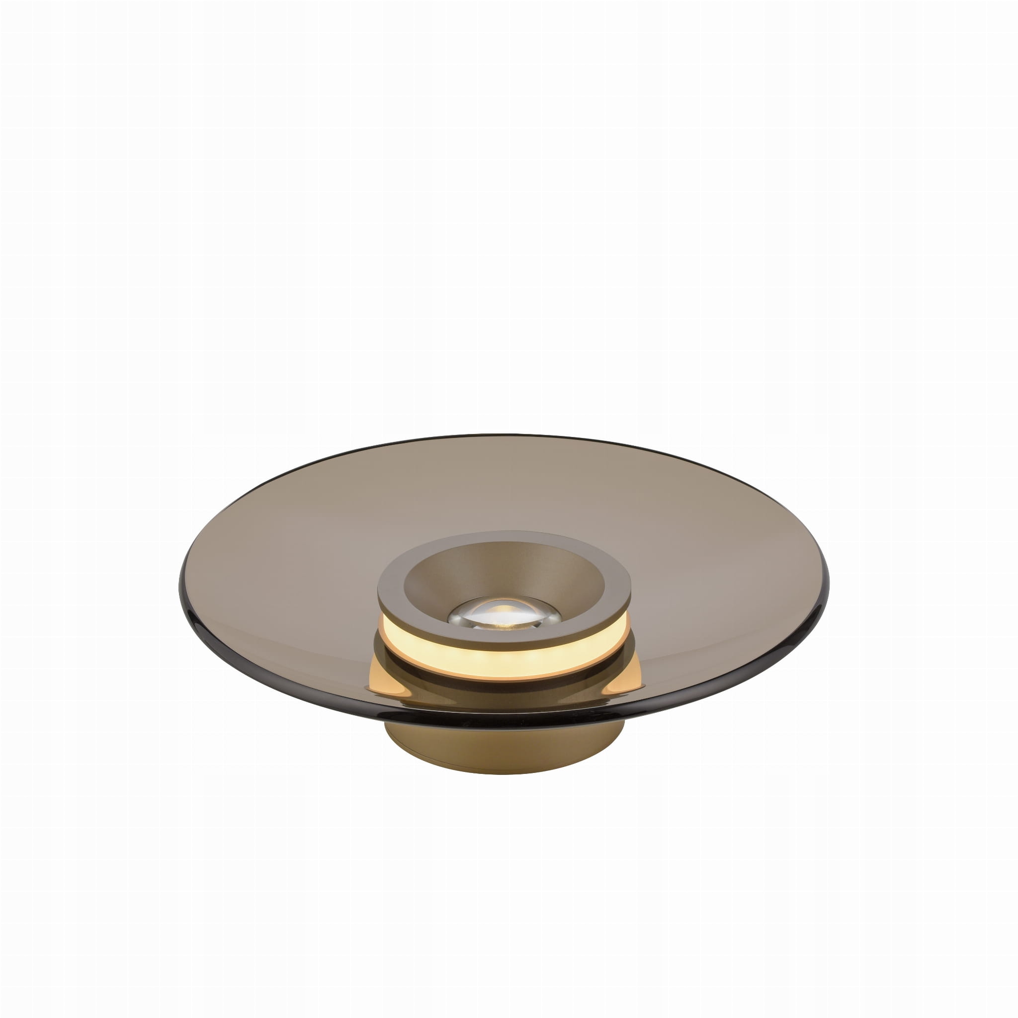 Osvetlenie s okrúhlou sklenenou doskou do obývačky nad stolík Pure Moon Led