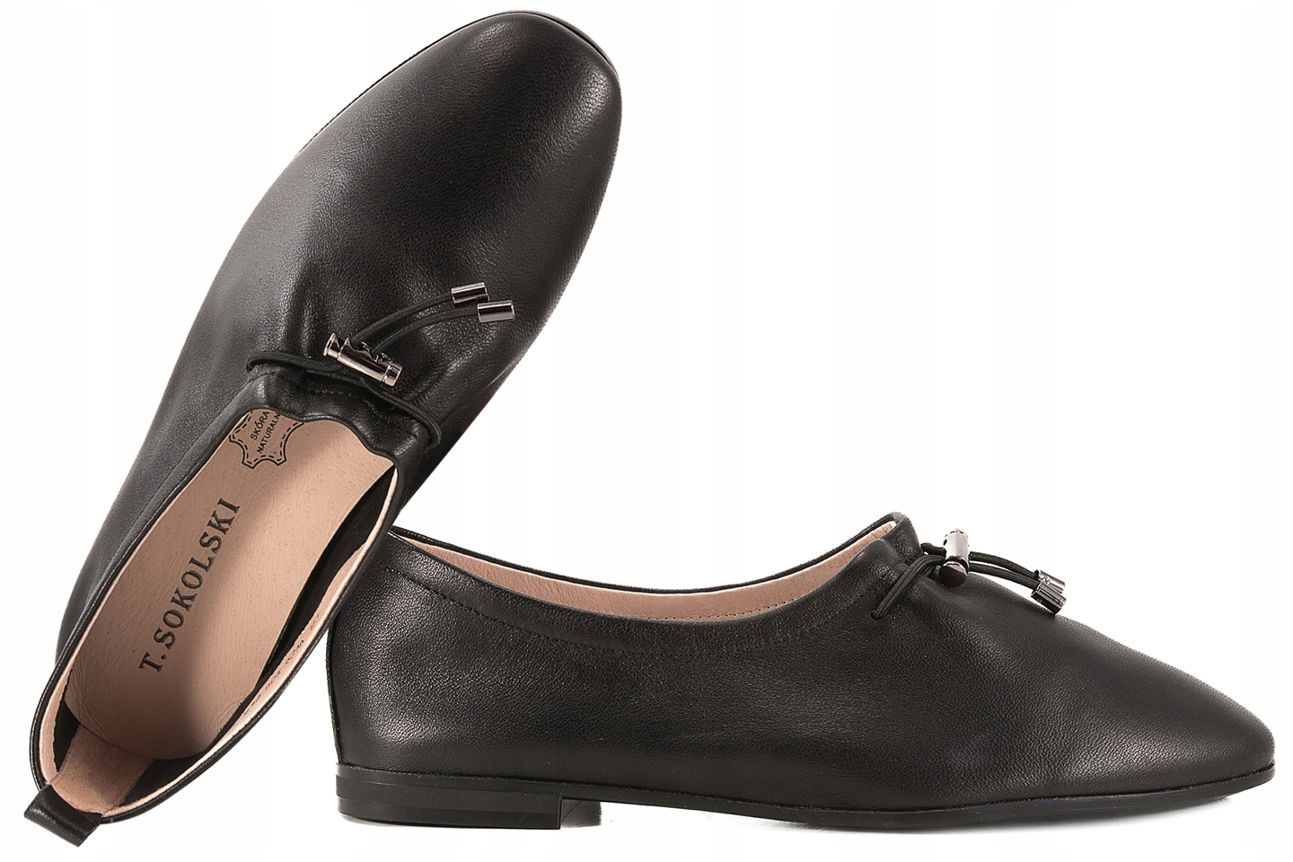 T.sokolski Ts W26-236 Baleríny Dámské Polobotky Kožené Vložky černé 37