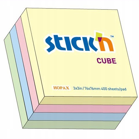 

Karteczki Stick'n 76 X 76 MM 4 Pastel (400)