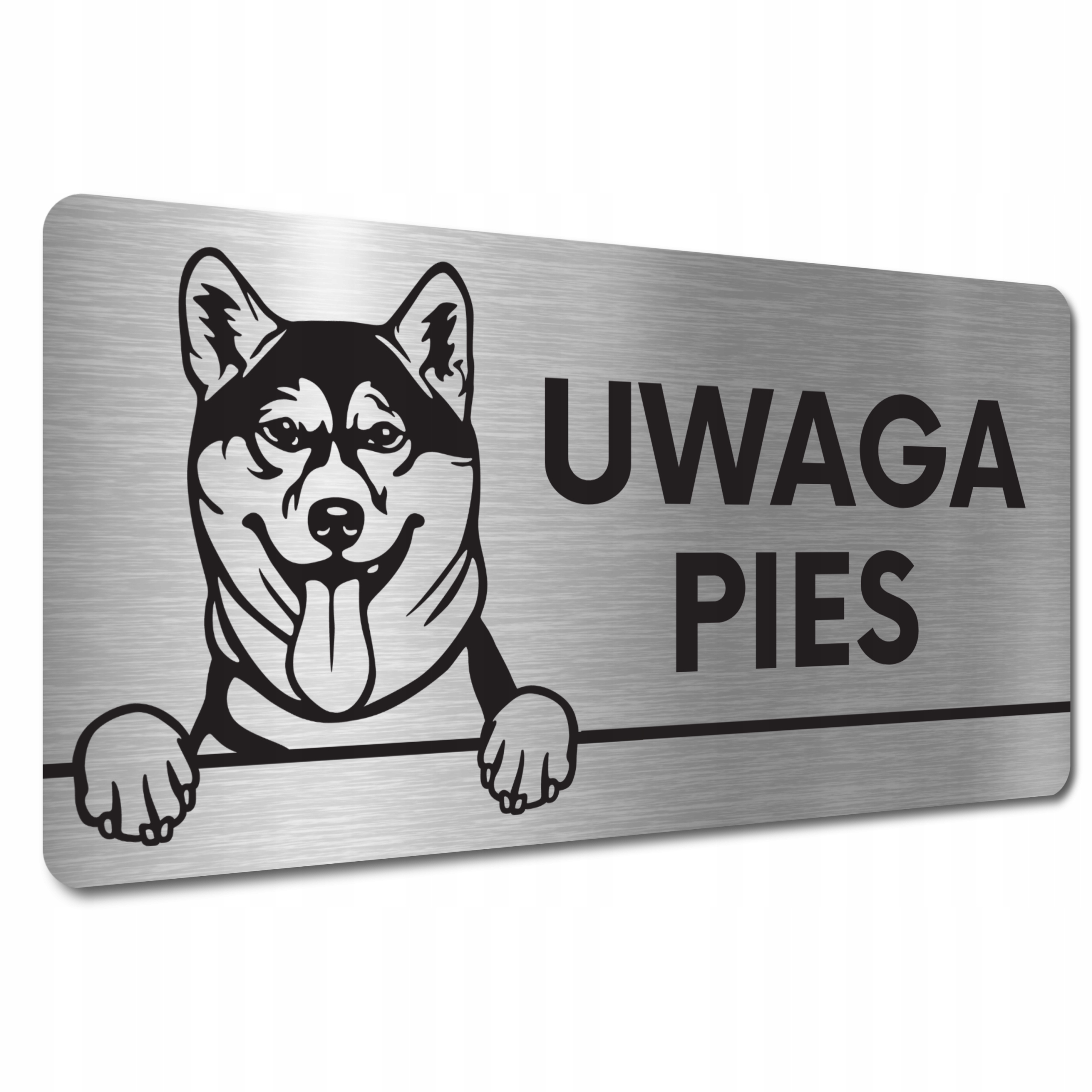 

Tabliczka Uwaga Pies Zły Pies Groźny Pies Shiba