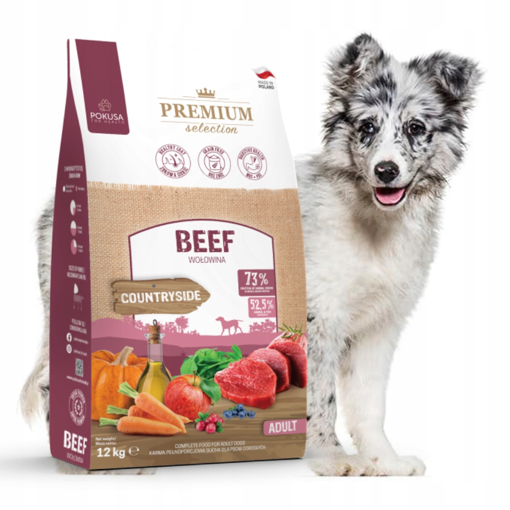 Pokusa Adult Beef Premium Selection 12kg karma z wołowiną