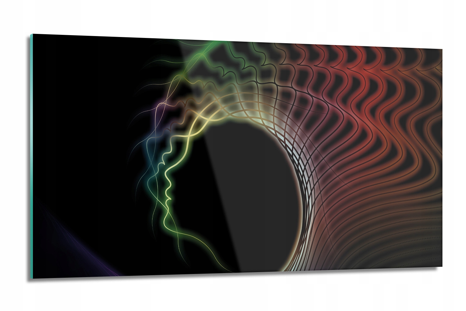 sklenená doska Ženská tvár kuchynské vlny 120x60