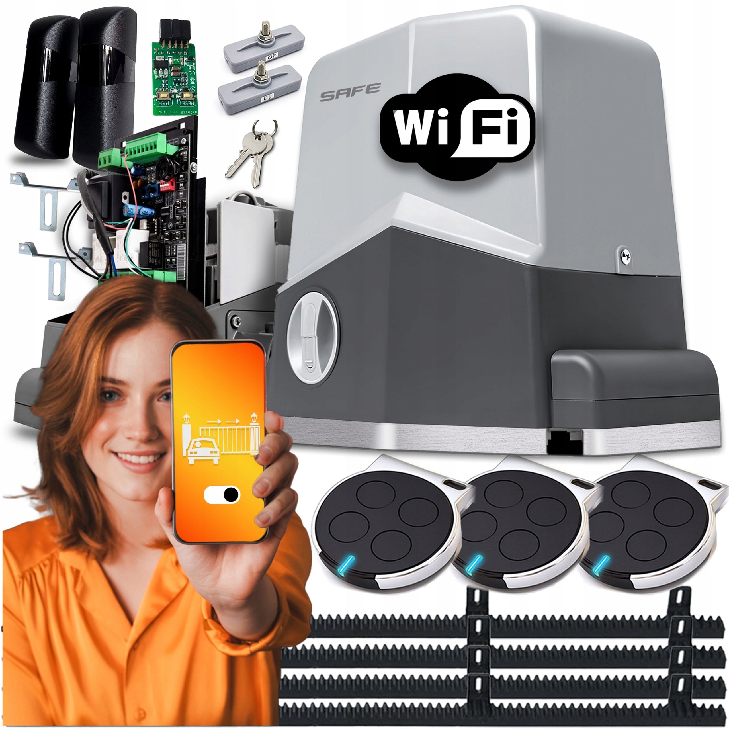 Pohon Pro Posuvné Brány, motor 600 kg Wifi Tuya sada ovladače automat