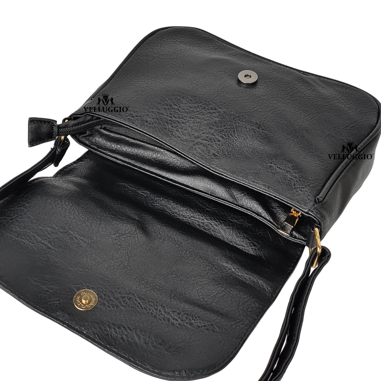 LISTONOSZKA MAŁA TOREBKA DAMSKA KLAPKA NA PASKU PSZCZÓŁKA MUSZKA Materiał dominujący skóra ekologiczna