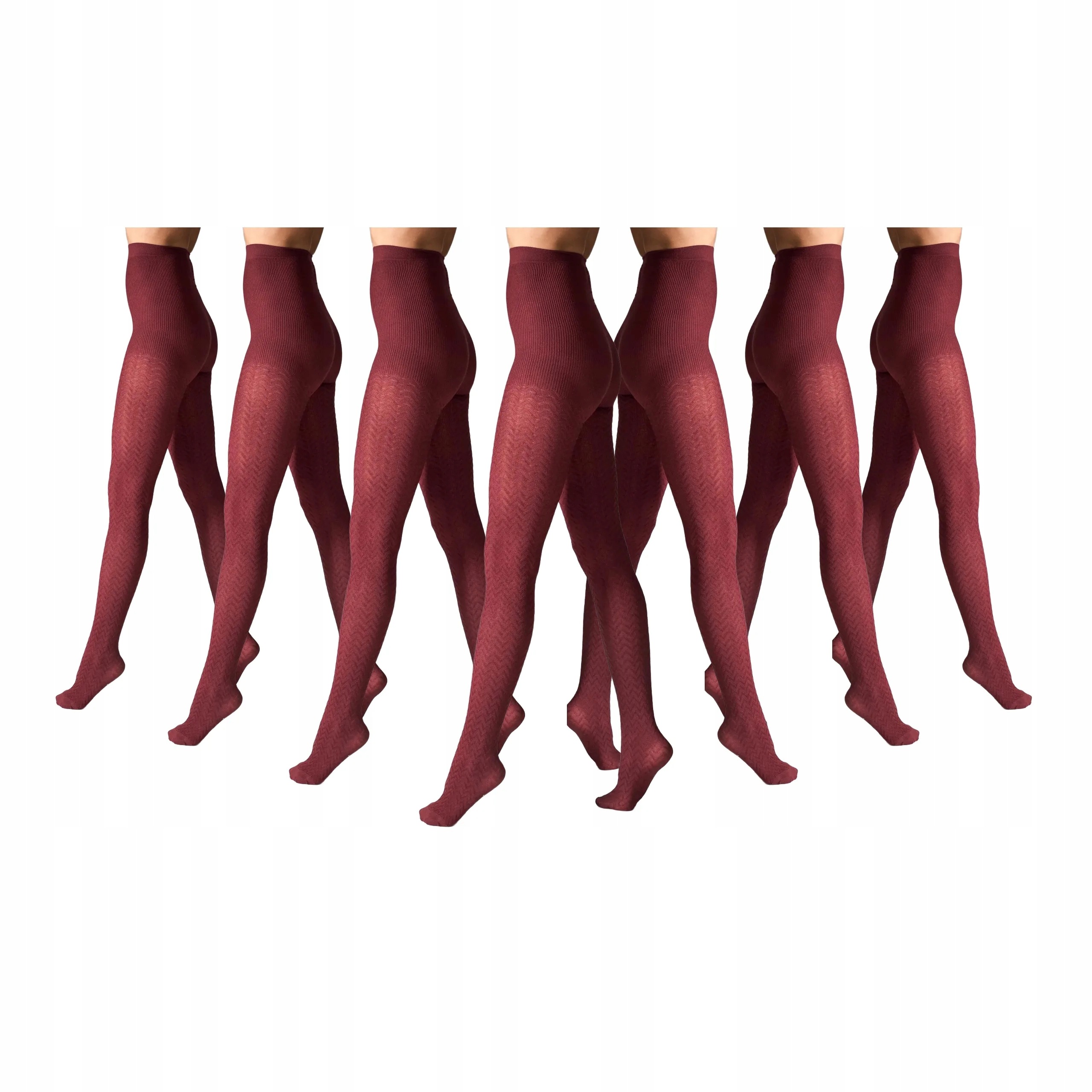 7 párů Punčocháče s kašmírem a viskózou bordó L2011 Cashmere 7x Burgund 3-M