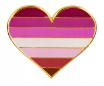 

Pin, przypinka serce lesbijska flaga Pride Lgbt