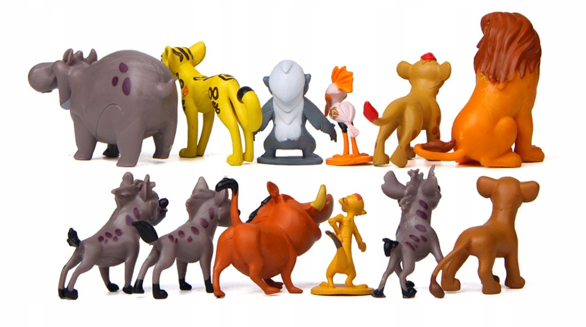 Figurki KRÓL LEW Simba Timon Pumba Disney 12 szt. Marka inna
