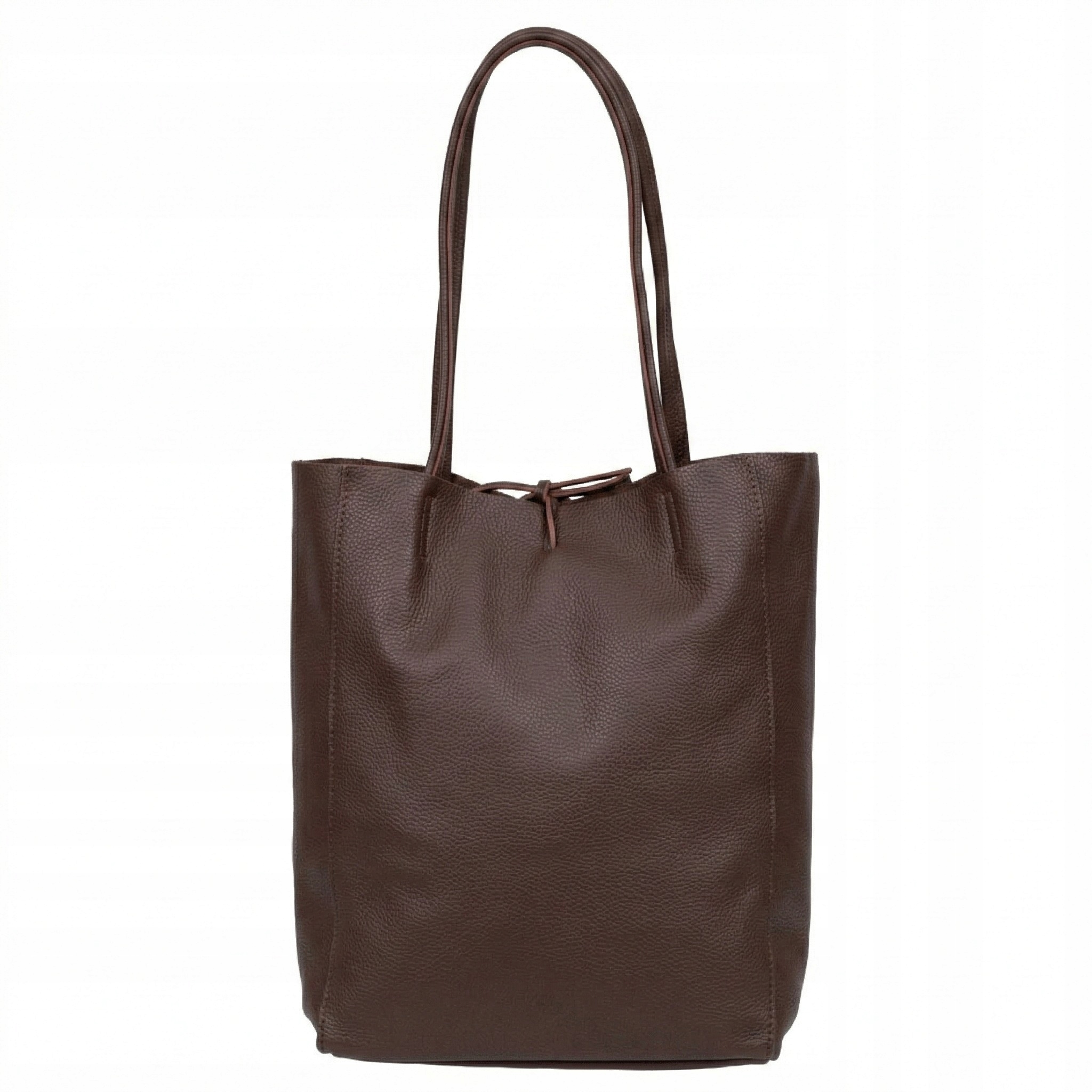 Kožená taška Vera Pelle Corda Čokoládová