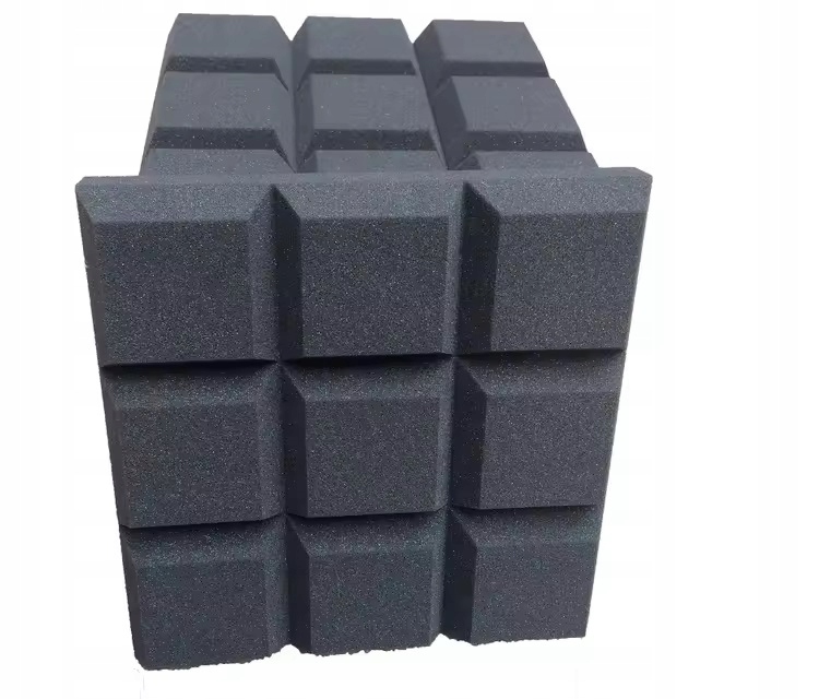 Panele Akustyczne zestaw 12 Szt 30X30X5 Wygłuszające Mata Gąbka 3D