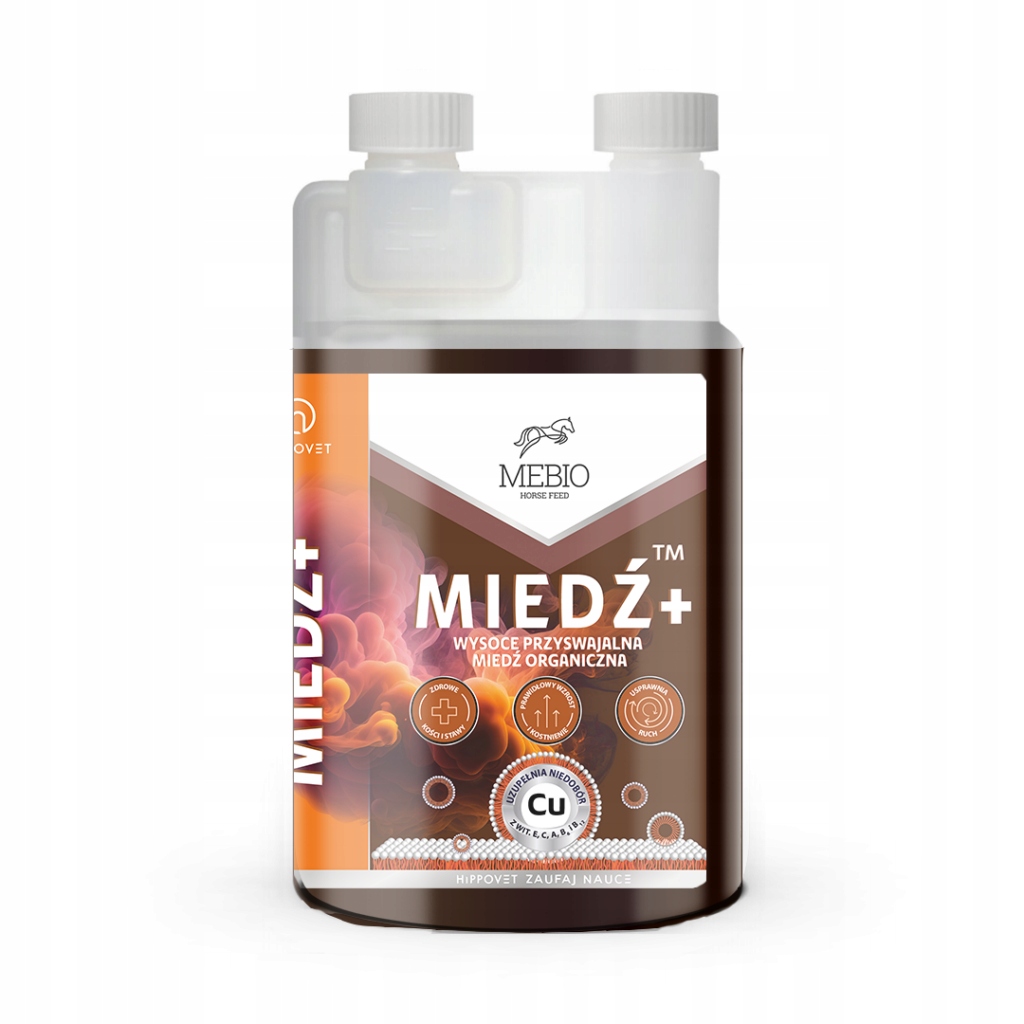Mebio Miedź+ 1000 ml suplement uzupełniający niedobory dla koni
