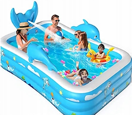 

Basen dmuchany prostokątny Voxon delfin 250x180x55