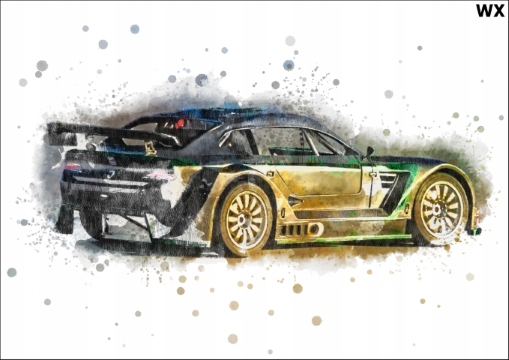 

PK16WX Tatuaż zmywalny Samochód Auto wyścigowe